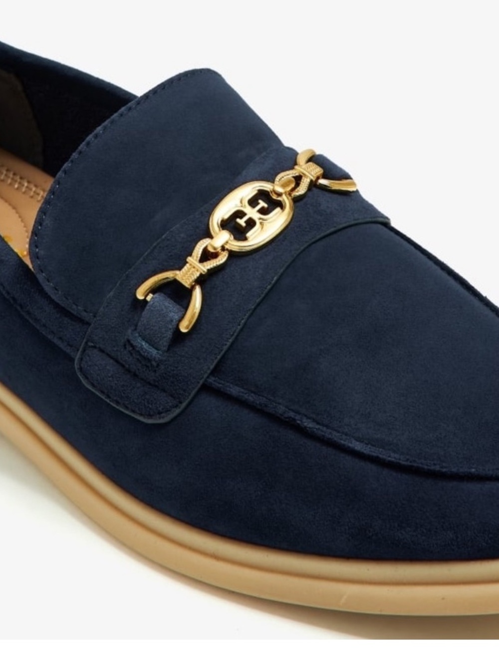 NWT Sam Edelman Kyana Navy Blue Suede Bit Loafers Size 6 - Picture 3 of 12